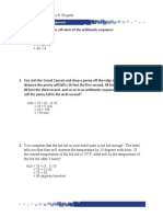 Arithmetic Sequence Assignment: Eishe Mae R. Elegado