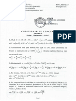 2017 Var2 Subiect (Chestionar) Si BAREM Matematica Fizică Academia Tehnică Militară 2017