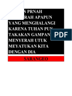 Jangan Prnah Menyerah Apapun Yang Menghalangi Karena Tuhan Pun Takakan Gampang Menyerah Utuk Meyatukan Kita Dengan Dia