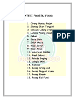 Materi Resep Frozen Food