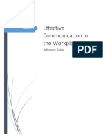 Communication in the Workplace Reference Guide