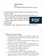 Answers about reflection, refraction, and dispersion of light