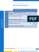 Planificacion de Evaluaciones