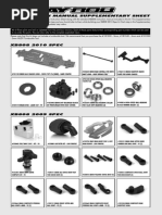 XRAY XB808 - 2010 Specs Supplementary Sheet