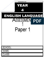 Year 4 English Language: A 1 Paper 1