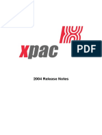 Xpac 2004 Release Notes