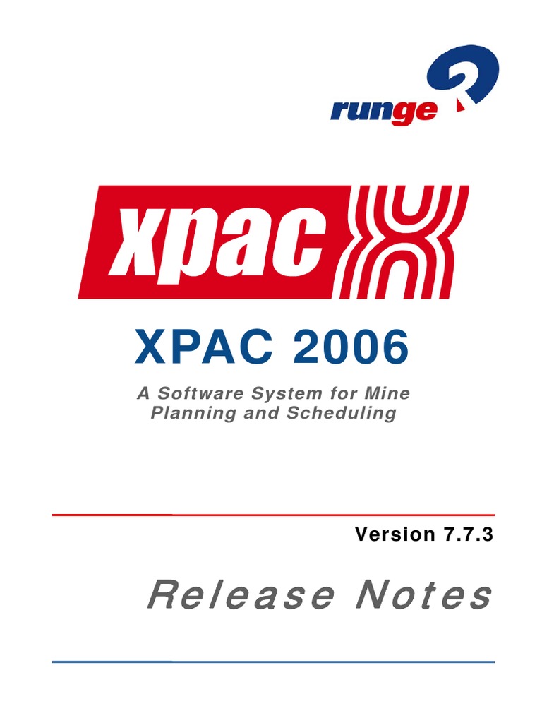 XPAC Release Notes | PDF | Menu (Computing) | Dialog Box