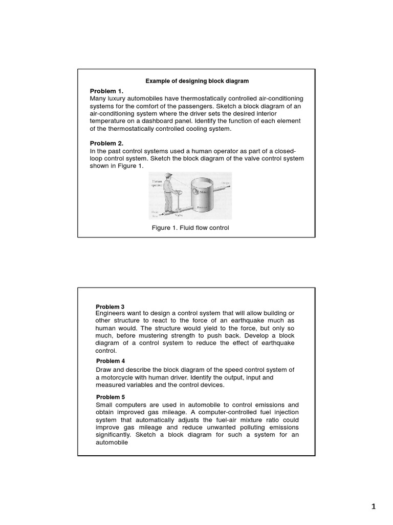 Block Diagrams for Control Systems | PDF | Computers | Technology ...