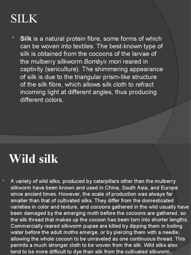 Silk Fibre PDF Silk Polymers