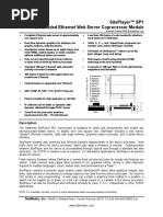 Siteplayer™ Sp1 Embedded Ethernet Web Server Coprocessor Module
