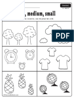 Big Medium Small Preschool Worksheets PDF