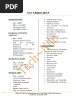 SAP Advance ABAP: Introduction To ERP