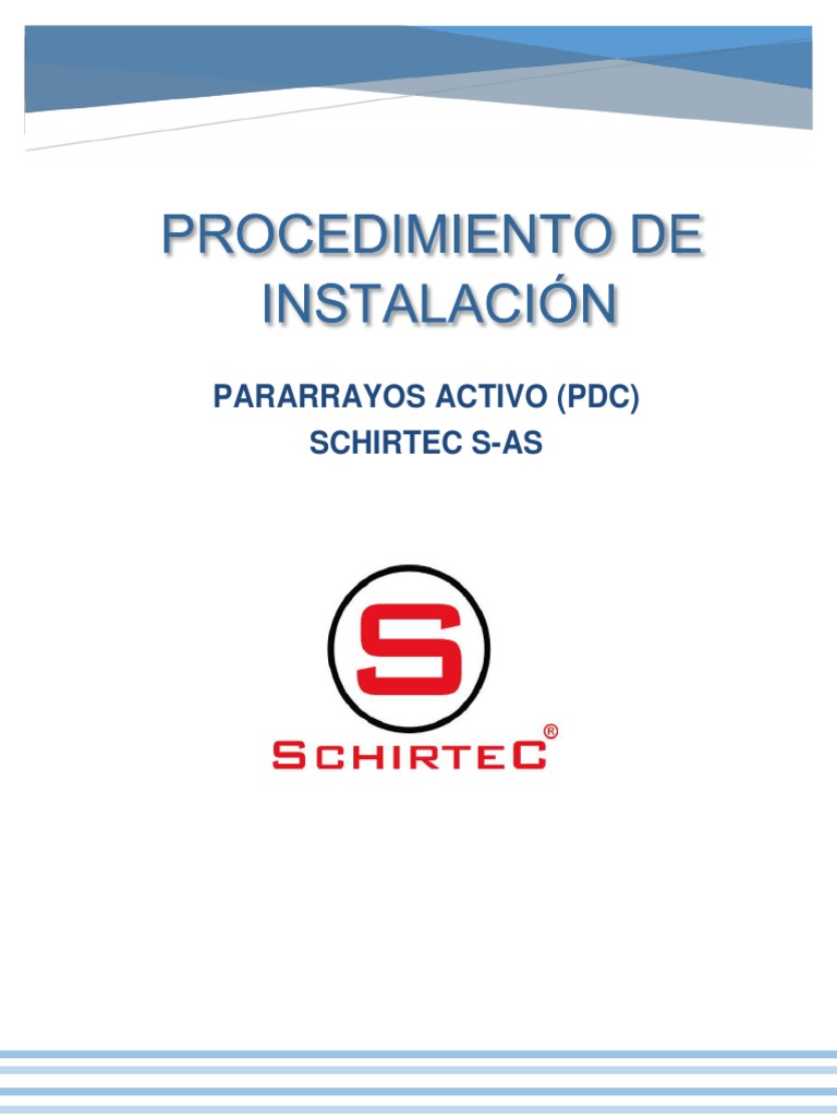 Procedimiento - Instalación - Pararrayos - PDC - S-AS | PDF ...