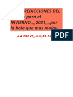 Las Predicciones Del Tiempo para El Invierno