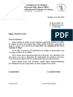 Courrier de Demande D'aide Pour La Pharmacie