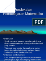 Pendekatan Pembelajaran Matematika