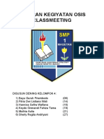 Laporan Kegiyatan Osis Classmeeting