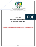 Almanaque dos Oficiais da PM do Tocantins 2020