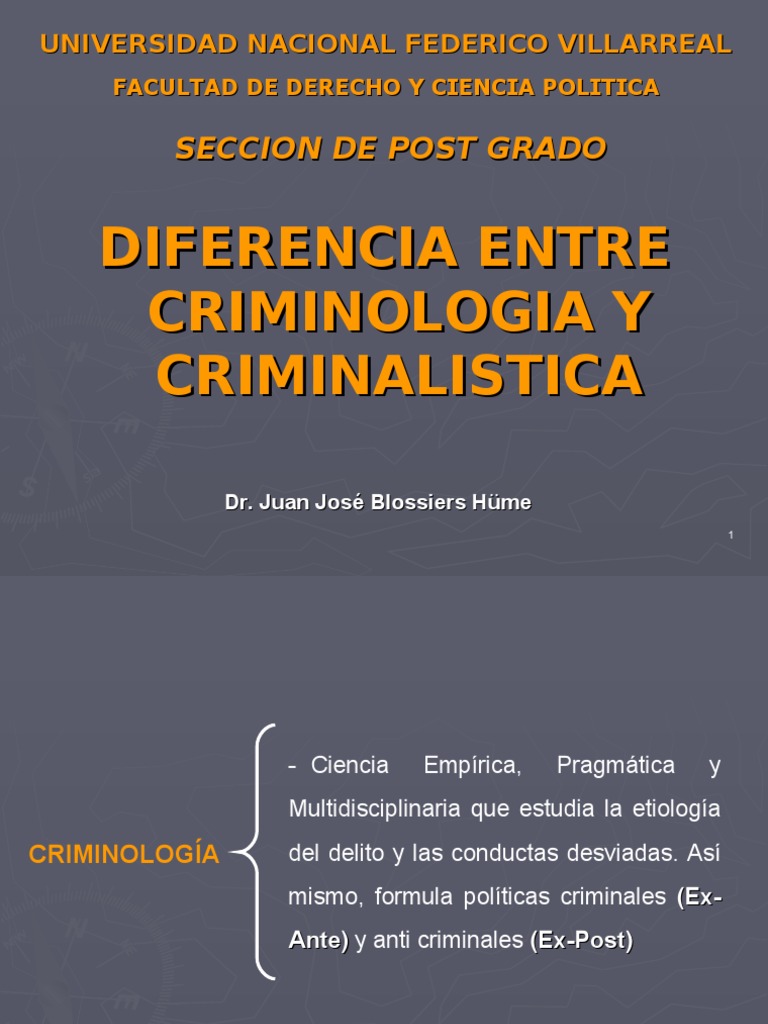 Diferencias entre criminologia y criminalistica