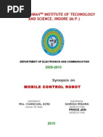 synopsis on mobile control robot