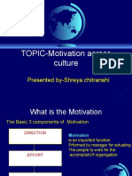 TOPIC-Motivation Across Culture: Presented By-Shreya Chitranshi