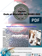 Online Code of Discipline For NDMC-IBED