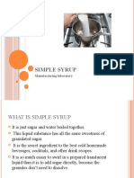 Simple Syrup: Manufacturing Laboratory