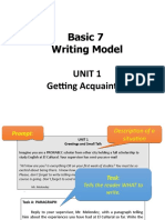 Basic 7 Writing Model Unit 1 Getting Acquainted