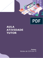 AULA ATIVIDADE TUTOR Núcleo CSTs TI Redes Sistemas Distribuídos IPv4 IPv6