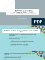 Kehidupan Indonesia Masa Demokrasi Liberal 