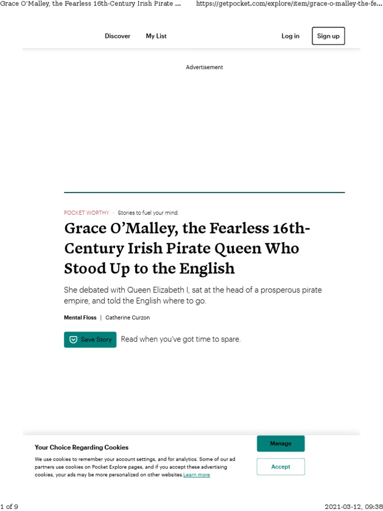 Grace O'Malley: The Pirate Queen of Ireland | PDF | Violence