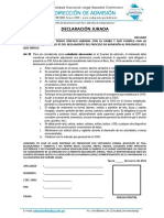 Declaración Jurada - Estudiante Observador - Fase I 2021 - I