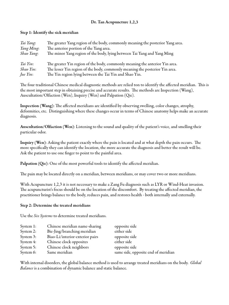 Acupuncture 123 | PDF | Yin And Yang | Acupuncture