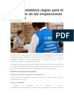 Sunafil establece reglas para el desarrollo de las inspecciones laborales