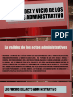 Validez y Vicio de Los Actos Administrativo