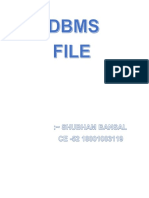 Shubham DBMS Lab