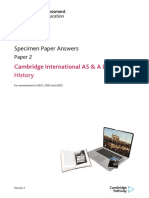 Specimen Paper Answers: Cambridge International AS & A Level History