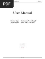 User Manual: Product Type: Switching Power Supply Model Name: HG2, HP2, PSM, PSL