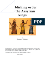 Establishing Order For The Assyrian Kings