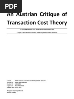 Download An Austrian Critique of Transaction Cost Theory by Jesper Juul Andersen SN49848809 doc pdf