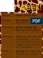 Zoo Week Flier