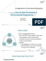 Introduction To Data Processing in Environmental Engineering - I