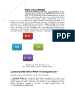Ciclo PDCA: Planificar, Hacer, Verificar, Actuar