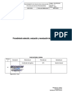 LOG - Pro.001 Procedimiento de Evaluacion y Reevaluacion de Proveedores