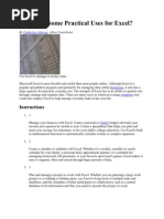 Download What Are Some Practical Uses for Excel by Sreevidya Vishwanath SN49849934 doc pdf