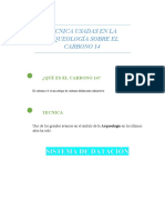 Técnica de datación por carbono 14 en arqueología