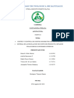 Costeo por procesos y control de costos indirectos