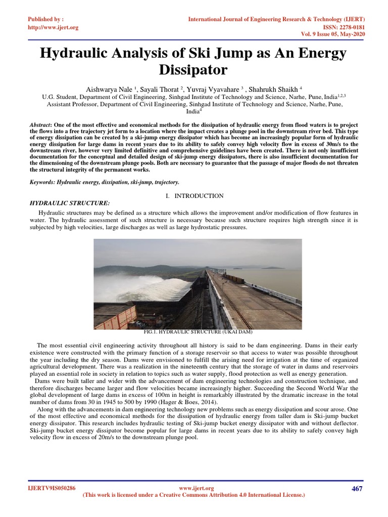 Sayali Thorat Et Al. - 2020 - Hydraulic Analysis of Ski Jump As An ...