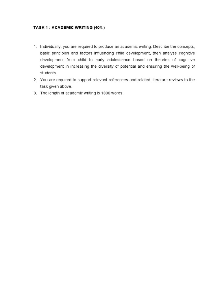 Task 1 Child Development | PDF | Child Development | Relationships