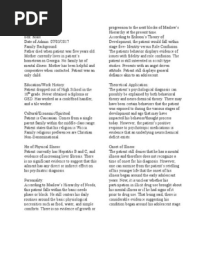 Mental Health Care Plan